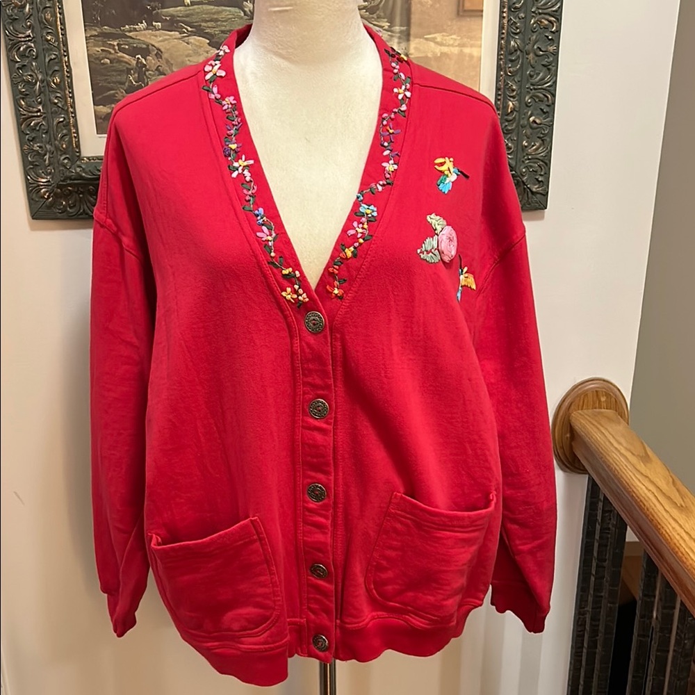 Vintage Embroidered Fleece Cardigan - Picture 5 of 14